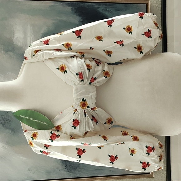 New FARM RIO Embroidered Crop Top - Picture 2 of 16